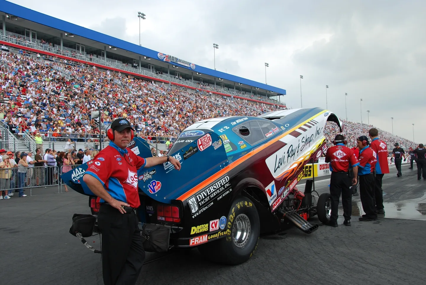 Bob ready to rock with the Wilkerson Funny Car